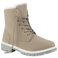 Damen Worker Boots in Grau
