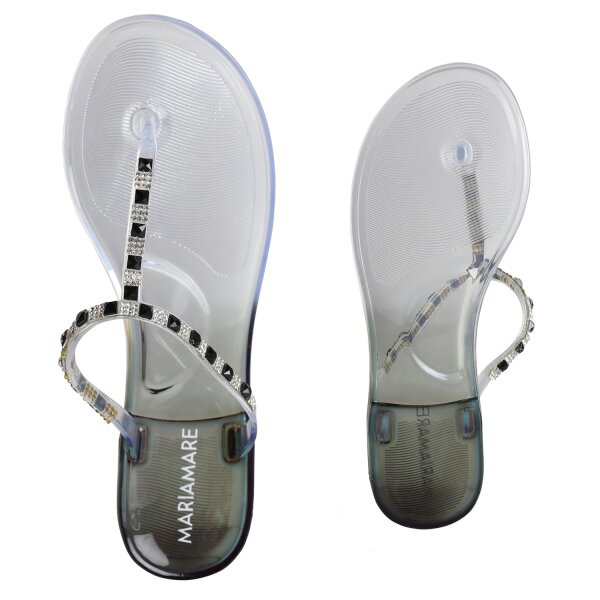 Damen Zehentrenner in Schwarz Colorless