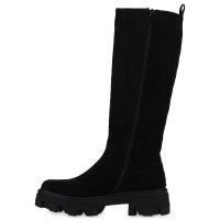 Damen Plateaustiefel in Schwarz Velours