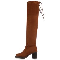 Damen Overknees in Hellbraun