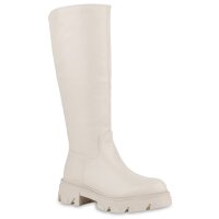Damen Schlupfstiefel in Beige