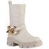 Damen Plateau Boots in Beige