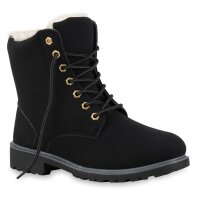 Damen Worker Boots in Schwarz