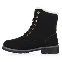Damen Worker Boots in Schwarz