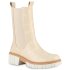 Damen Plateaustiefel in Beige Kroko
