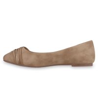 Damen Klassische Ballerinas in Hellbraun