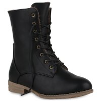 Damen Schnürstiefeletten in Schwarz