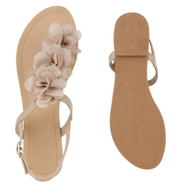 Damen Zehentrenner in Nude