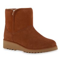 Damen Schlupfstiefeletten in Tan