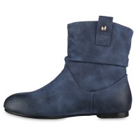 Damen Schlupfstiefeletten in Dunkelblau
