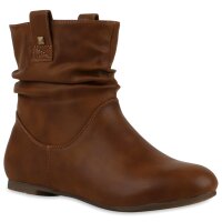 Damen Schlupfstiefeletten in Hellbraun