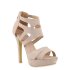 Damen Plateau Sandaletten in Creme