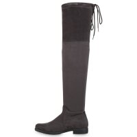 Damen Overknees in Grau