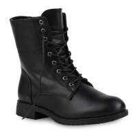 Damen Schnürstiefeletten in Schwarz