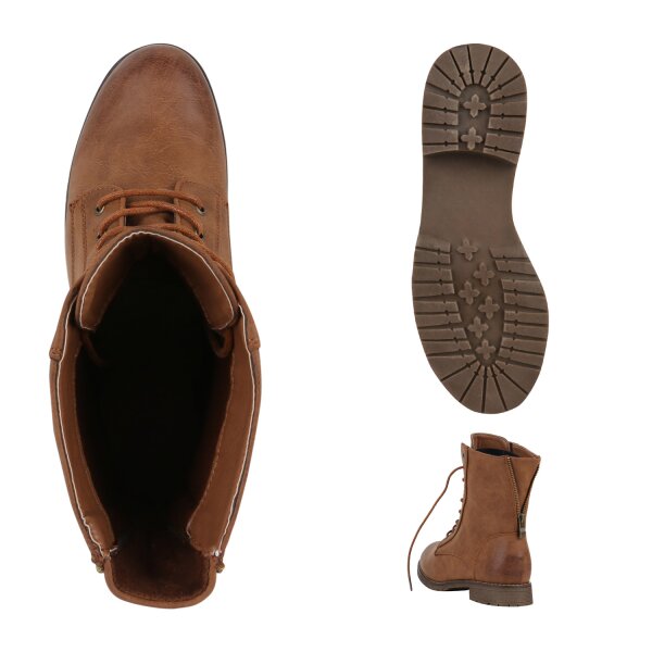 Damen Schnürstiefeletten in Braun