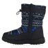 Kinder Winter Boots in Dunkelblau Hellblau Weiss Muster