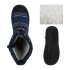 Kinder Winter Boots in Dunkelblau Hellblau Weiss Muster