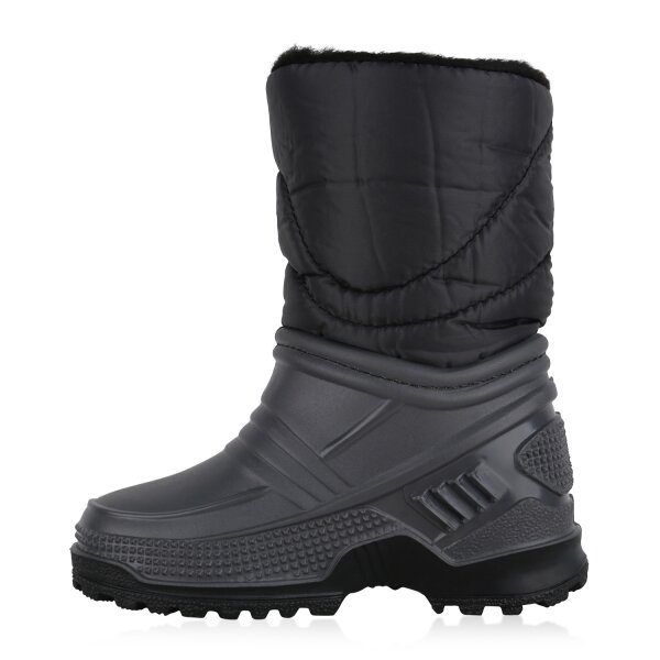 Kinder Winter Boots in Grau Schwarz