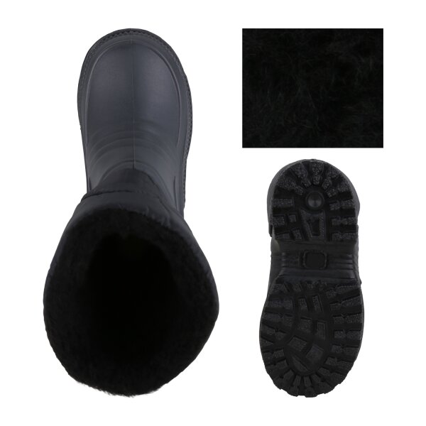 Kinder Winter Boots in Grau Schwarz