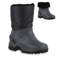 Kinder Winter Boots in Grau Schwarz