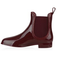 Damen Gummistiefeletten in Dunkelrot