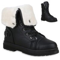 Damen Worker Boots in Schwarz