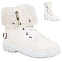 Damen Worker Boots in Weiss