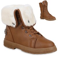 Damen Worker Boots in Braun