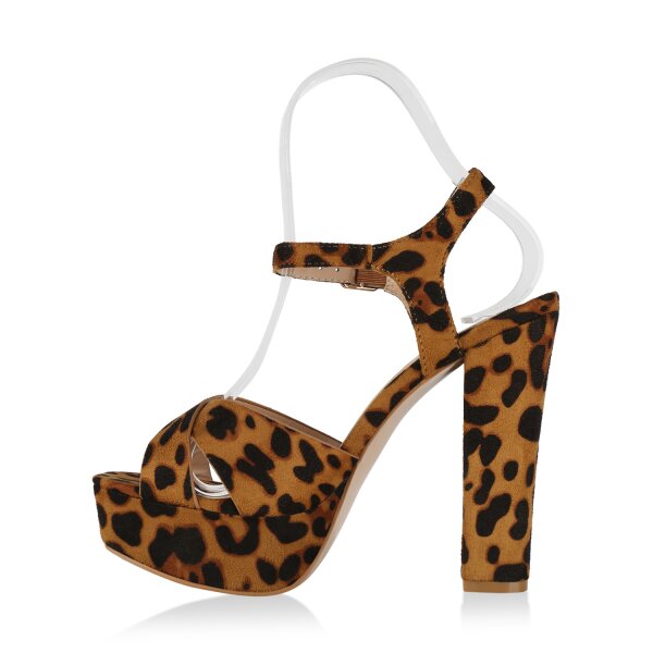 Damen Plateau Sandaletten in Rot