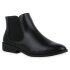 Damen Chelsea Boots in Schwarz PU
