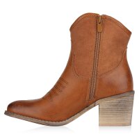 Damen Cowboy Boots in Hellbraun