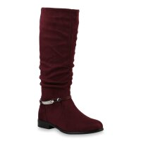 Damen Klassische Stiefel in Dunkelrot