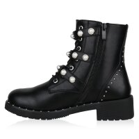 Damen Schnürstiefeletten in Schwarz