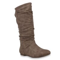 Damen Schlupfstiefel in Khaki