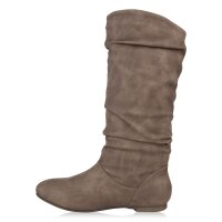 Damen Schlupfstiefel in Khaki