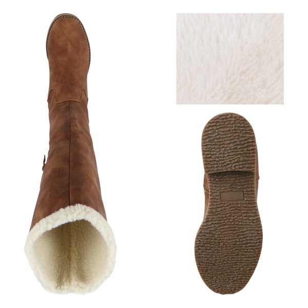 Damen Winterstiefel in Hellbraun