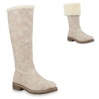 Damen Winterstiefel in Creme