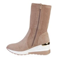 Damen Keilstiefel in Beige